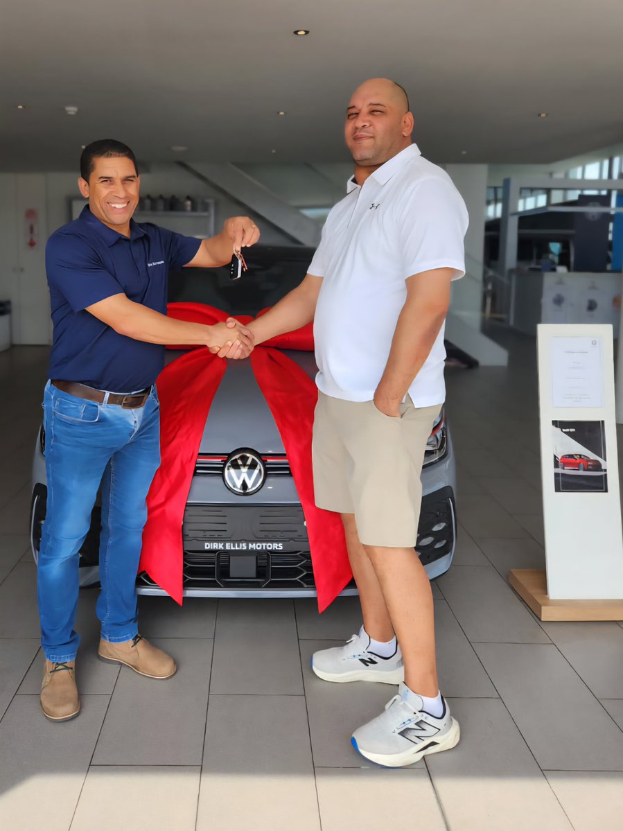 DirkEllisVW's tweet photo. Congratulations Mr Snyders on the purchase of your #Volkswagen #GolfGTI.

Here’s to the road trips, the quick trips, the scenic detours and finding any excuse to get behind the wheel.

Proudly handed over by Eljourin Augustus. Safe travels and happy driving! https://t.co/UBL8GUNr6K