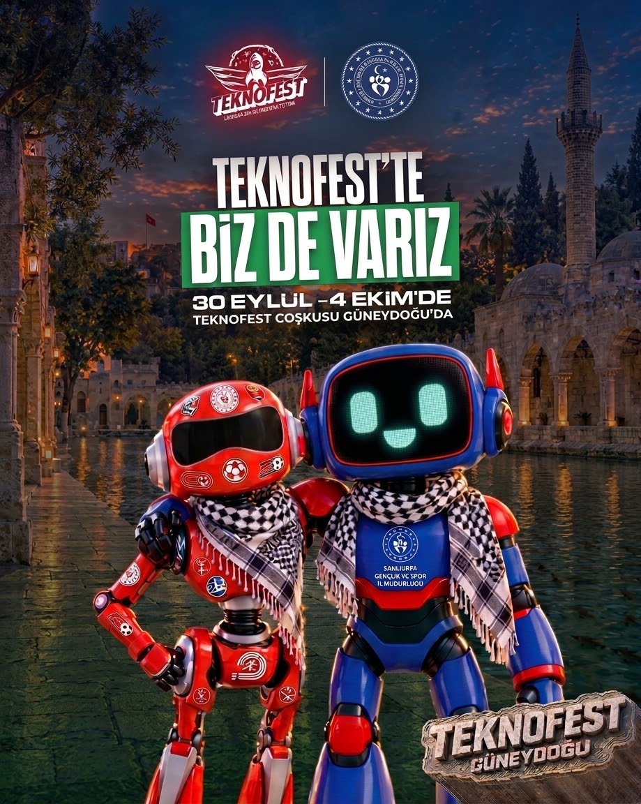 GSB_Sanliurfa's tweet photo. Şanlıurfa Gençlik ve Spor İl Müdürlüğü olarak, 30 Eylül - 4 Ekim tarihlerinde düzenlenecek olan TEKNOFEST Güneydoğu etkinliklerinde biz de varız!

​Milli Teknoloji Hamlesi ışığında gençlerimizle buluşmak, yerli ve milli projelerimizi sergilemek için gün sayıyoruz.
@OA_BAK @gencliksporbak