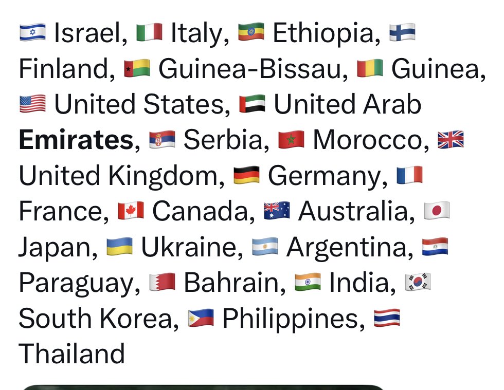 PalMediaOrg's tweet photo. Countries that stuck around for Netanyahu hate speech: https://t.co/i1jlWNymFF