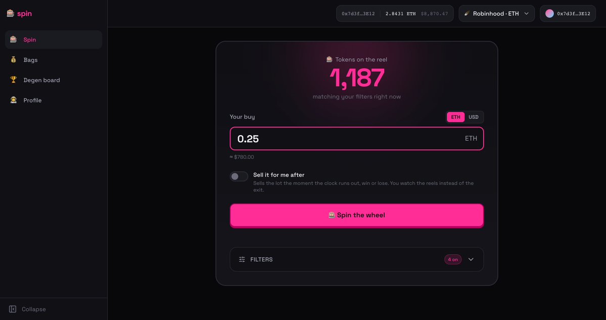 0xKen__'s tweet photo. .@spindottrading is nearly ready! Truly the most degenerate way to bounce in and out of the trenches.

A product designed to sit back, relax and see if you can make some money in the trenches as if you were pulling on a slot machine.

The indexer has been running and we are nearly ready for a beta launch with three chains: RH, BNB and Base.

What has been built so far?

- Indexer across BNB, Base and RH Chain harvesting all major launchpad token launches and their trading data

- Integrity worker to analyse the safety of tokens and keep track of the data that matters most: holder count, holder %, swaps and volume across multiple time periods

- EVM trade router contracts

- API with third party access in mind (https://t.co/8nrqnLsmRz)

- Frontend App (https://t.co/2PiDsoV6kG)

Internal testing is about to start, DMs open if you're interested in the Beta launch

🎰 spin, from day one public launch, will include:

- Multi chain trading support (EVM to start, SOL to follow)

- Deposit with your CC / Apple Pay

- High revenue share with users for referrals

- PnL Leaderboards

- Yes there will be a token with trader incentives for owning - no matter what chain you trade on

- Yes there will be a % of platform fees to buy back and burn the token

- Yes there will be a way for users to have token trading fees airdropped to them

This has been super fun to build and I cannot wait to launch truly the most dopamine inducing, degenerate way to enter the trenches

DMs open if you want to play with the beta when it goes live