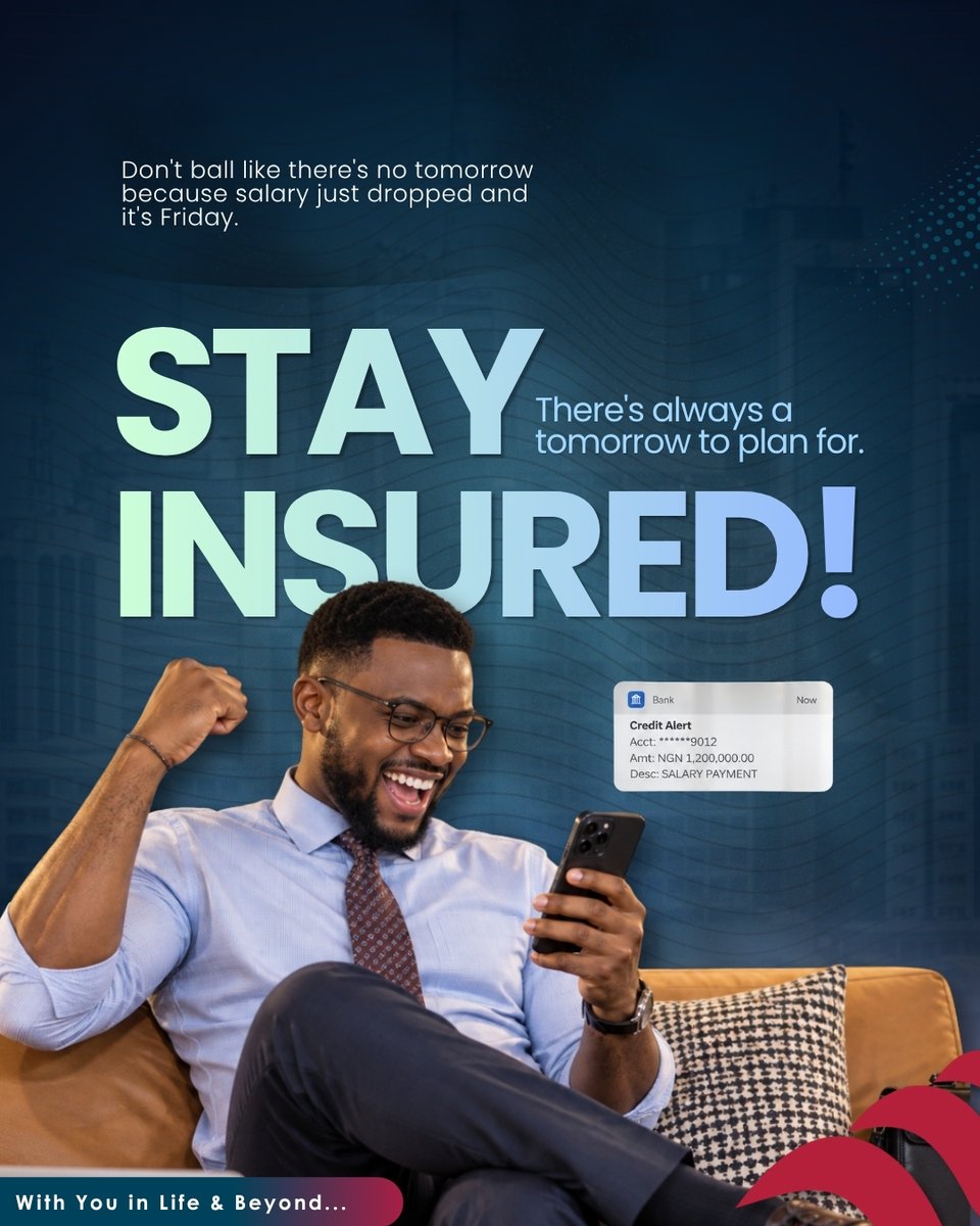 CapitalExpress_'s tweet photo. Salary has landed. Friday has started. Tomorrow still matters. Stay insured!

#TGIF #Friday #Weekend #Protection #LifeInsurance https://t.co/Wk0AIMzC9L