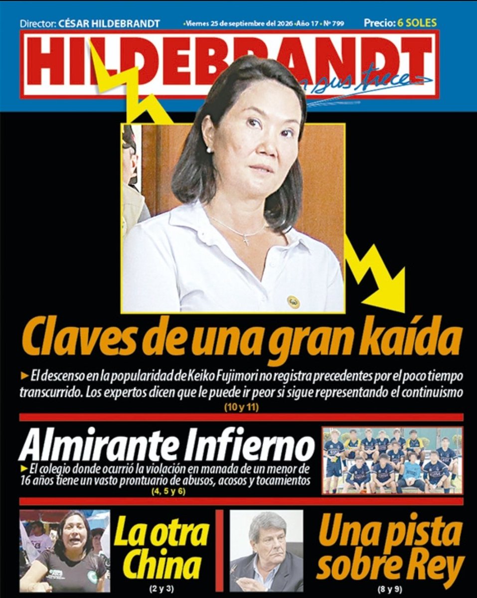 ensustrece's tweet photo. La edición 799 de #Hildebrandt @ensustrece ya está en las calles y en la web https://t.co/E0iPjXkusg. https://t.co/GPyAugWAtz