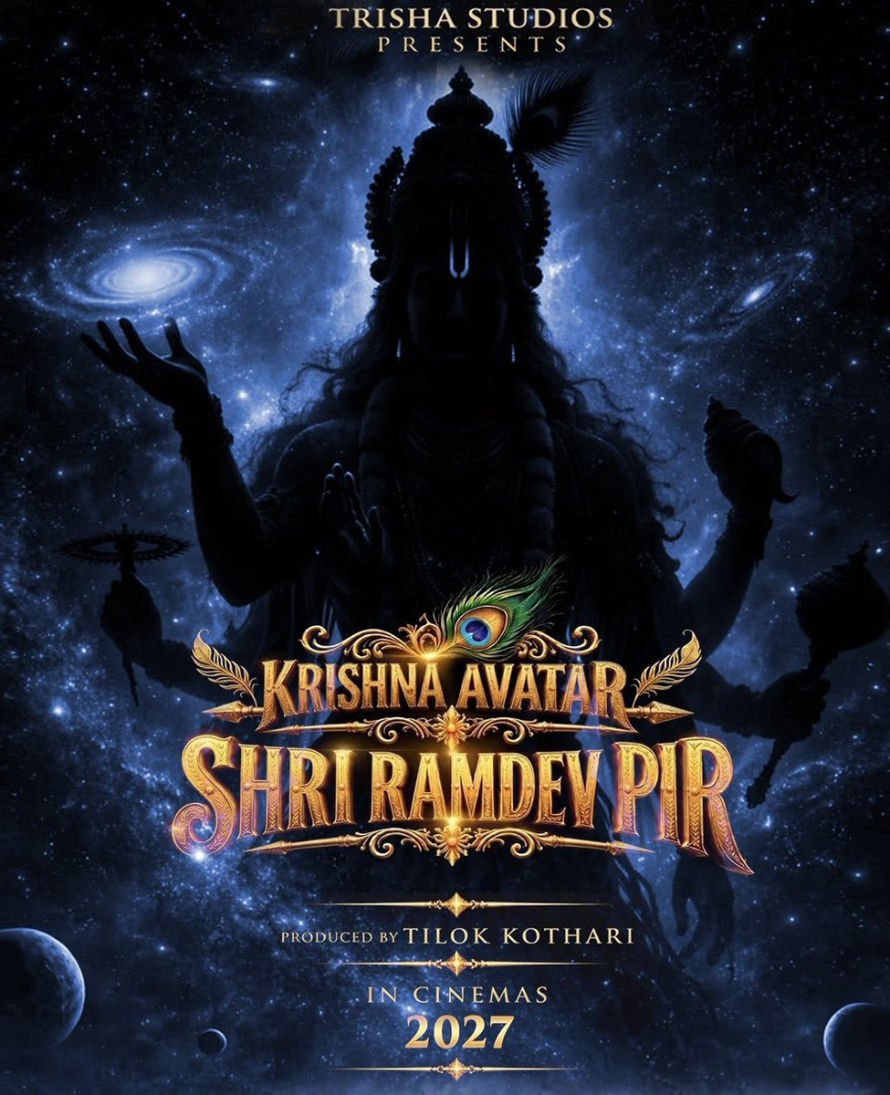 DailyBollyBuzz's tweet photo. 🔥 JUST ANNOUNCED 🔥
‘Krishna Avatar Shri Ramdev Pir’ is coming to the big screen!
The divine story of Shri Ramdev Pir — the Krishna Avatar who lived for the poor, the oppressed & equality — is finally getting the cinematic treatment it deserves.
Produced by Tilok Kothari, whose 39-year personal devotion & padyatras inspired this film after 5 years of deep research.
This isn’t just a movie… It’s faith. It’s miracles. It’s bhakti on the big screen. 🙏✨
Who’s ready for this divine experience? Drop a 🙏 if your heart just felt something.
#KrishnaAvatarShriRamdevPir #RamdevPir #Bollywood #Bhakti