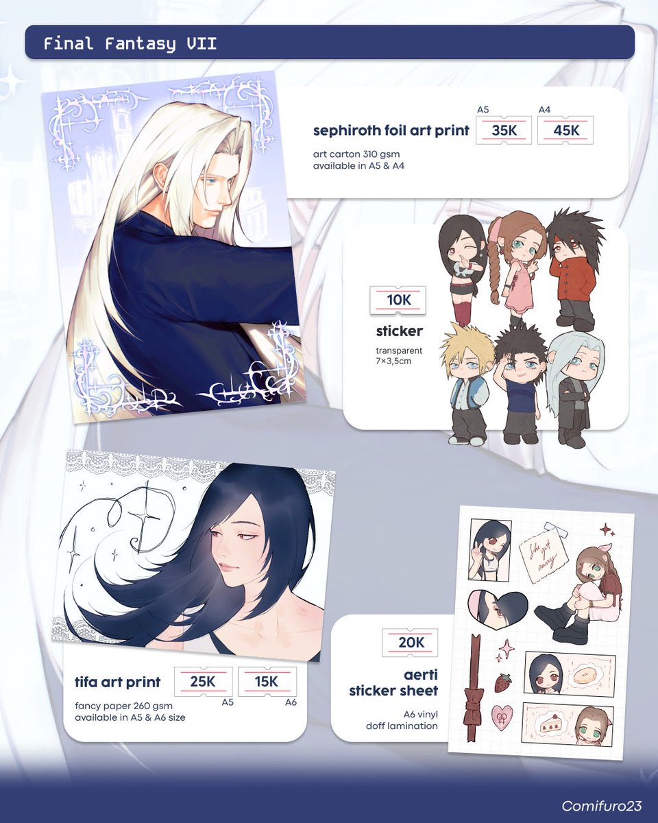2OARIN's tweet photo. final fantasy vii, love and deepspace, vampire knight, chainsaw man

form: https://t.co/Y76o8UdJJL
GO please dm first!

#cf23 (2/3) https://t.co/5vfEfzhtx2