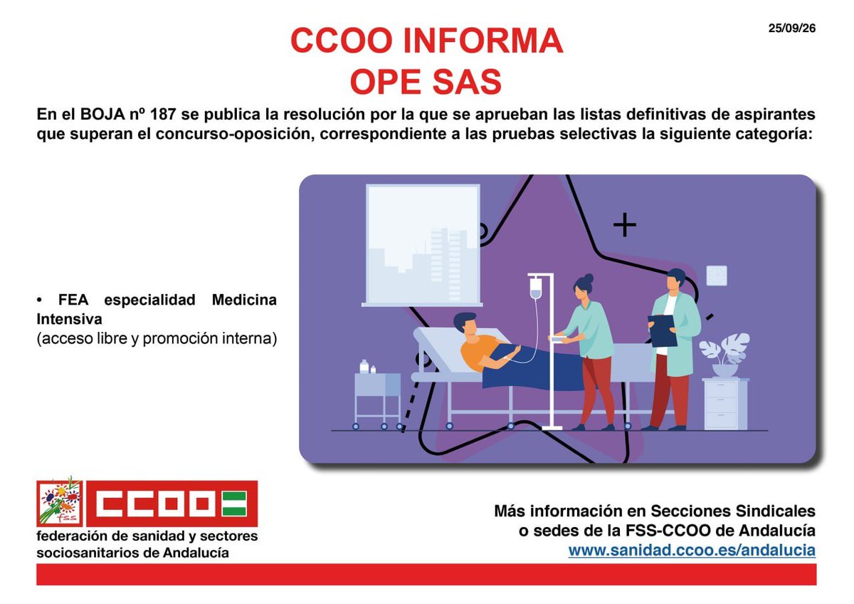 ccoohucs's tweet photo. 📄 Tenemos novedades sobre los listados definitivos de OPE de FEA de Medicina Intensiva

💻 Mira la resolución en nuestra web:
https://t.co/HTCbCihxAy https://t.co/RjnWZlYhMi