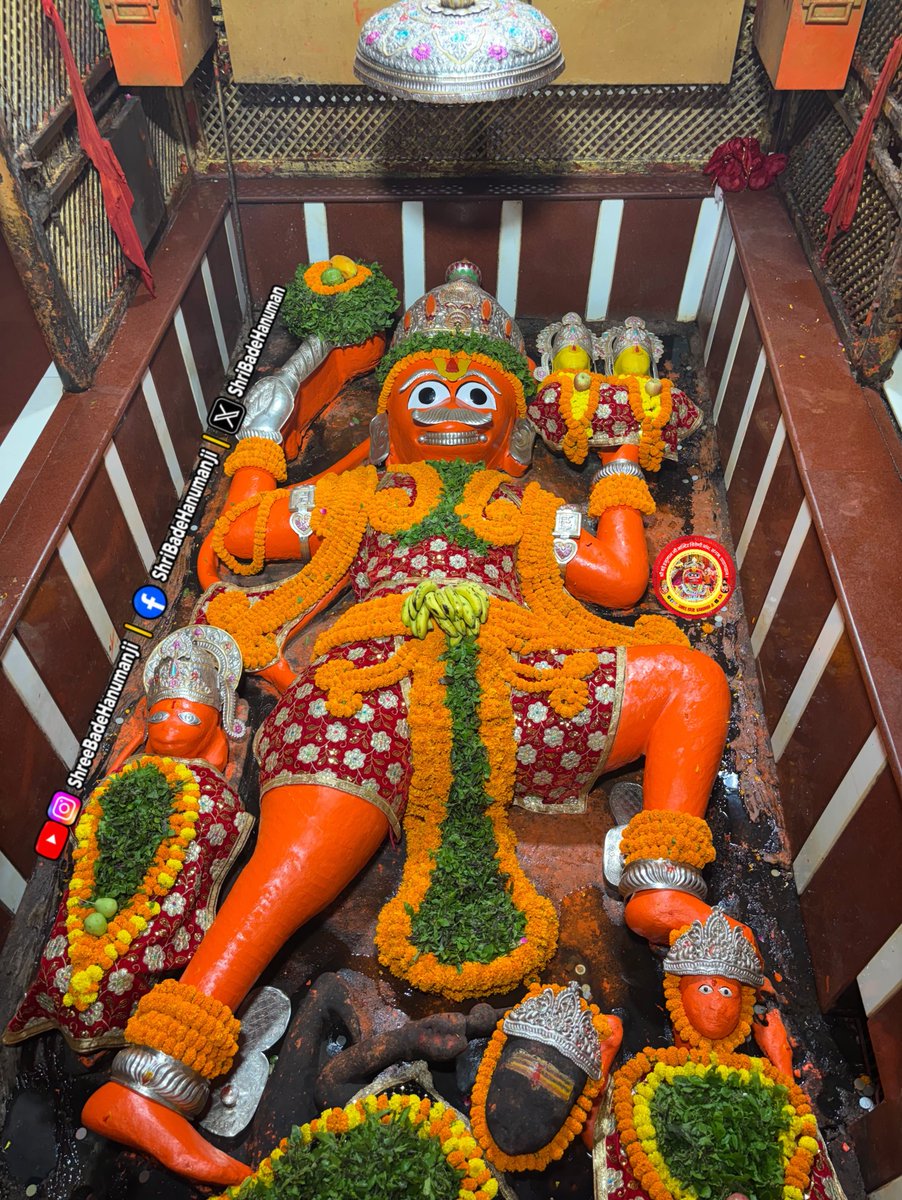 ShriBadeHanuman's tweet photo. आज दिनांक 25/09/2026 दिन शुक्रवार को श्री बड़े हनुमान जी महाराज के श्रृंगार आरती दर्शन https://t.co/t0AVVSTNlK