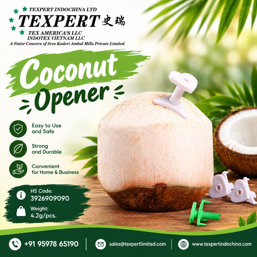 Texpert_Officia's tweet photo. Open fresh coconuts with this handy coconut opener. Its simple design is easy to handle and suitable for home, shops, stalls, and regular coconut serving needs for daily home use. visit us: https://t.co/sIprPjZ0ss
#CoconutOpener #CoconutTool #CoconutOpening #KitchenTool #Texpert https://t.co/gnEyxfyjS7