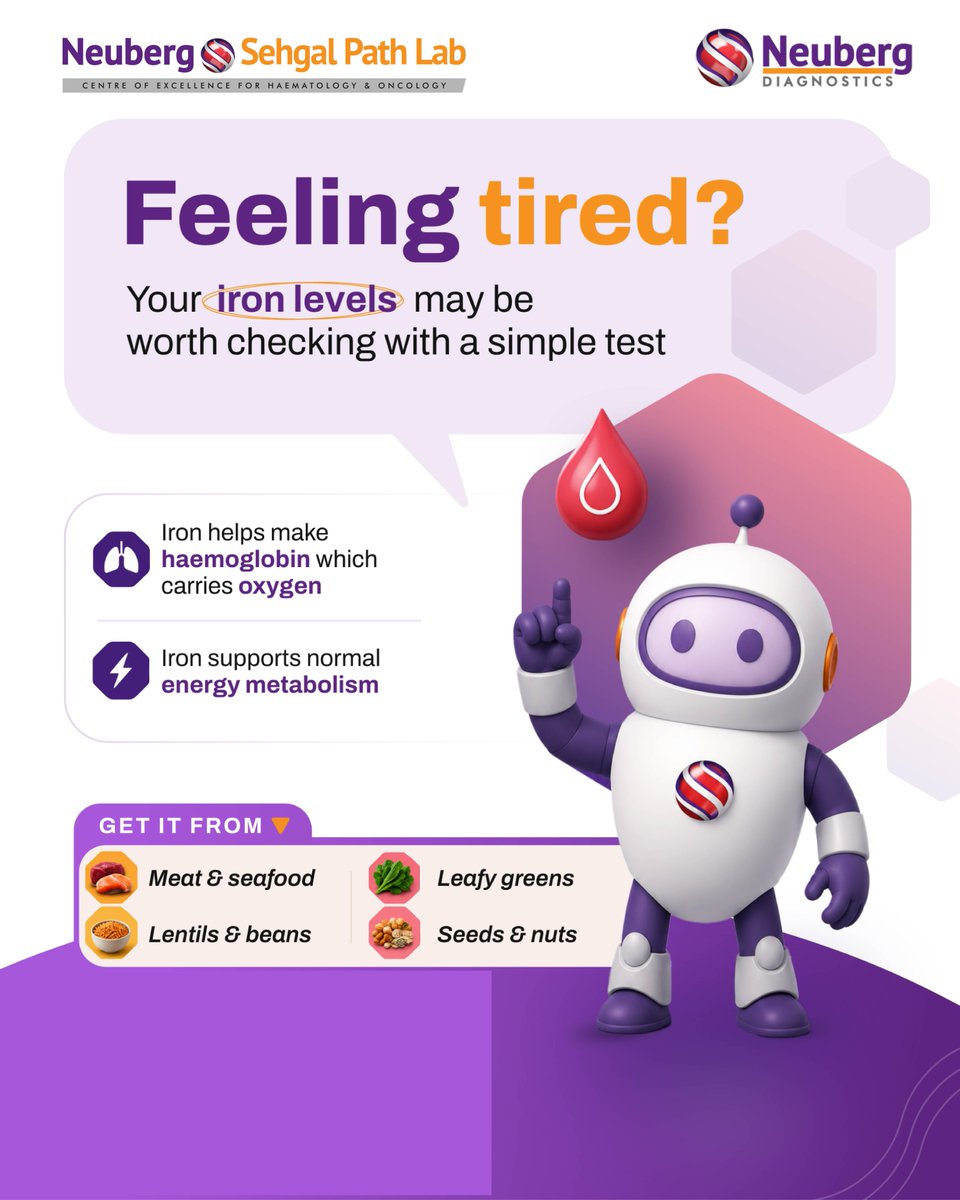 SehgalPathLab's tweet photo. Power your health with iron - essential for energy, immunity, and well-being.

Eat right, go for a blood test to check your iron levels, and stay healthy.

#sehgalpathlab #iron #neubergdiagnostic #NeubergLifeCheck #neubee https://t.co/TAardPhD9U