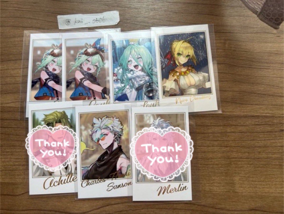 Kai__0606's tweet photo. 【交換・譲渡】fate/Grand Order fgo フェス 復刻 ポートレイト

譲・画像参照

求・リプ欄or定価＋送料

ツイフィ必読。郵送のみ。1枚目は♥or🍓付きとの交換のみ。交換優先。🍓は複数回収。譲渡の場合は複数纏めてお迎え優先。 https://t.co/W0ekJHtG4s