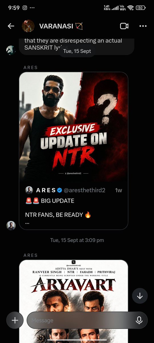 Lugerbabu's tweet photo. Dont act Smart bro!

After posting Aryavart post in Varansi group..

U posted hate tweet on NTR.. U got Influenced by other anti fandom's https://t.co/GycdvZL363