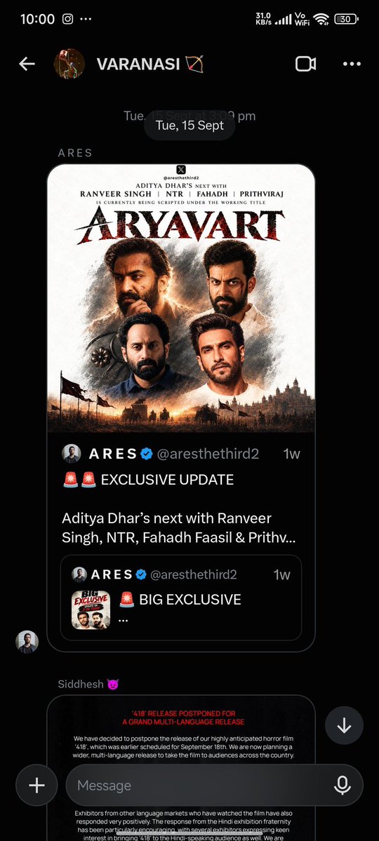 Lugerbabu's tweet photo. Dont act Smart bro!

After posting Aryavart post in Varansi group..

U posted hate tweet on NTR.. U got Influenced by other anti fandom's https://t.co/GycdvZL363