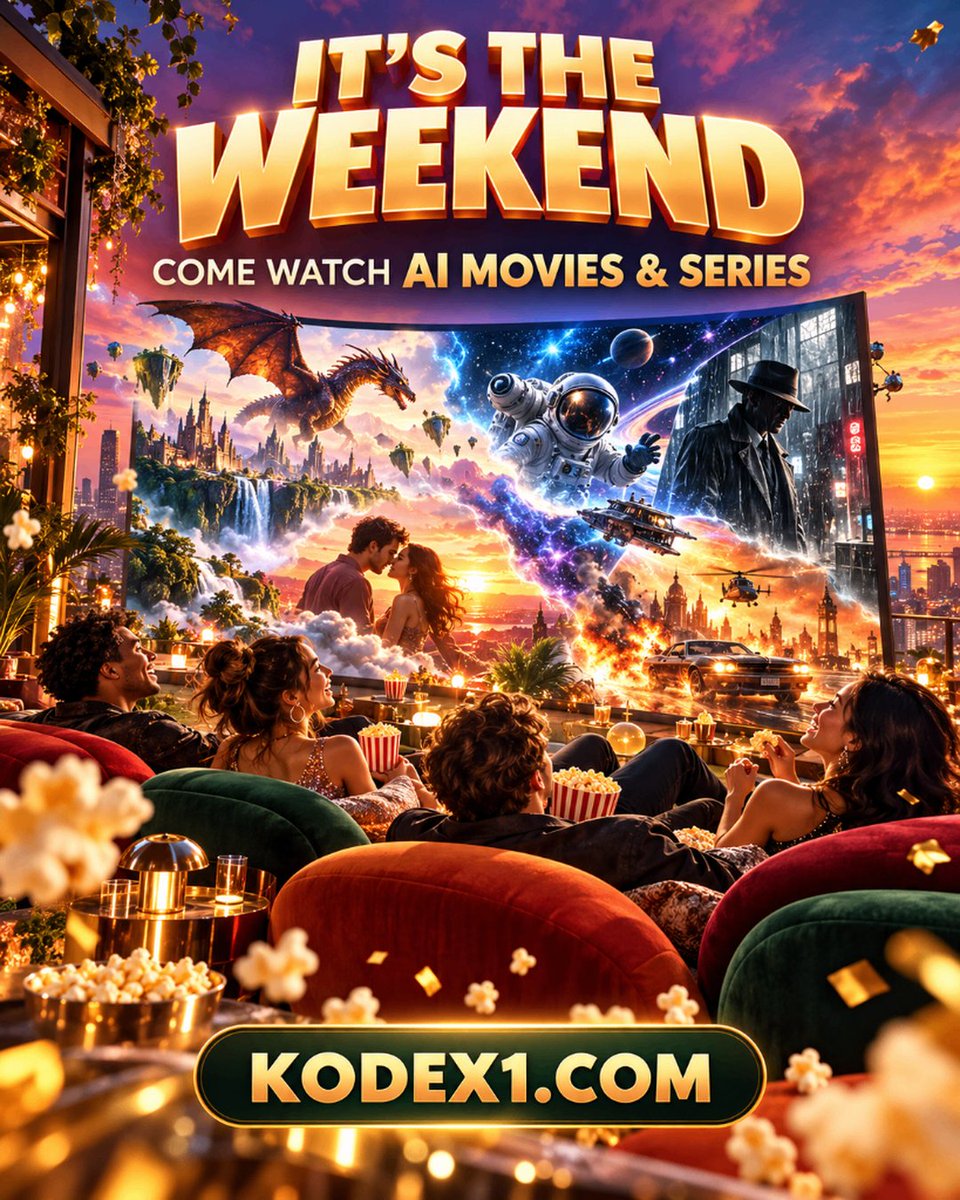 Kodex1dotcom's tweet photo. It’s the weekend.

Come watch AI movies &amp; series.

Dragons. Space. Crime. Romance. All on one screen.
No algorithm dump. Just generative cinema.

Start here → https://t.co/sJGrZ9zwvH

#kodex1 #aivideo #aimovie #aimusic #aiart https://t.co/BUnjQgmCgk