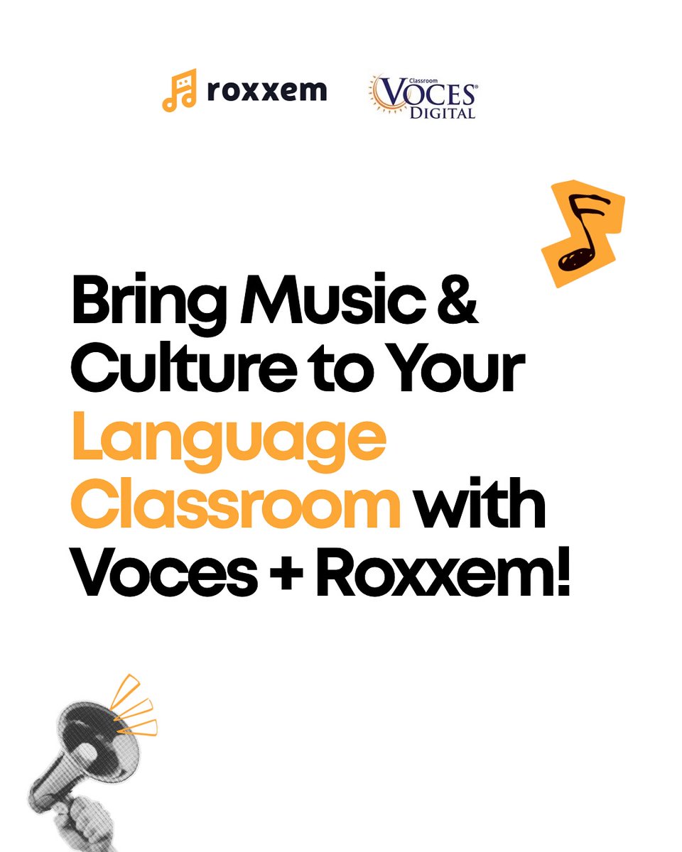 NumbersCajwq's tweet photo. Excited to announce our partnership with Voces Digital! Together, we’re giving teachers ready-to-use, standards-aligned music playlists for every unit—making world language learning more engaging, authentic, and effortless. https://t.co/Ea43ecvWuq
