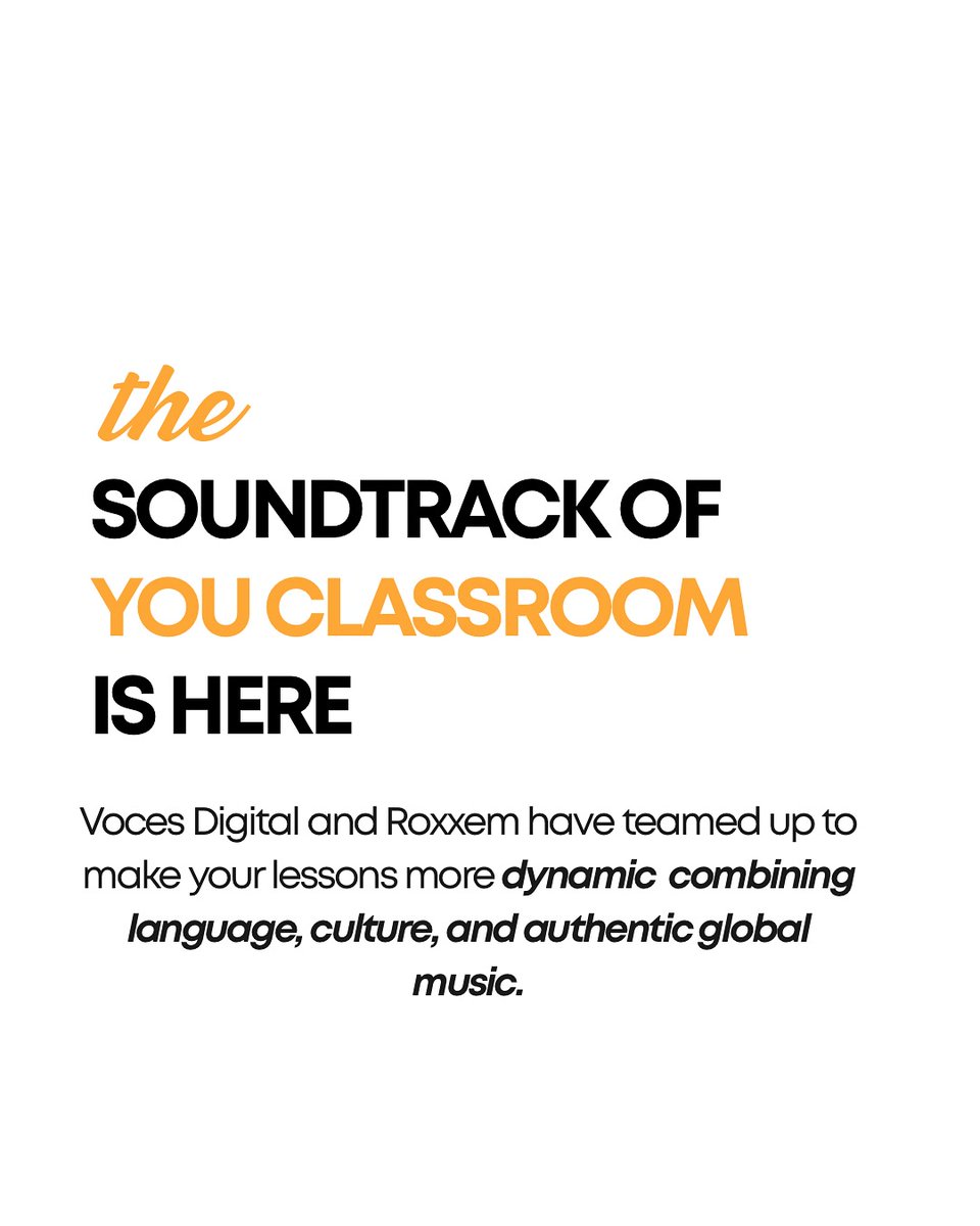NumbersCajwq's tweet photo. Excited to announce our partnership with Voces Digital! Together, we’re giving teachers ready-to-use, standards-aligned music playlists for every unit—making world language learning more engaging, authentic, and effortless. https://t.co/Ea43ecvWuq