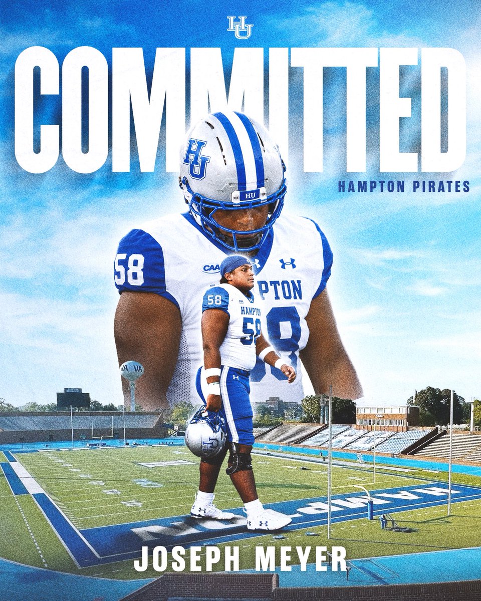 JosephM56462785's tweet photo. I am blessed to be able to say that I have committed to Hampton University‼️
#givegodtheglory
@myersparkfball @pepman704 @dukehwt @QBC_Charlotte https://t.co/zEM5q7f7gx