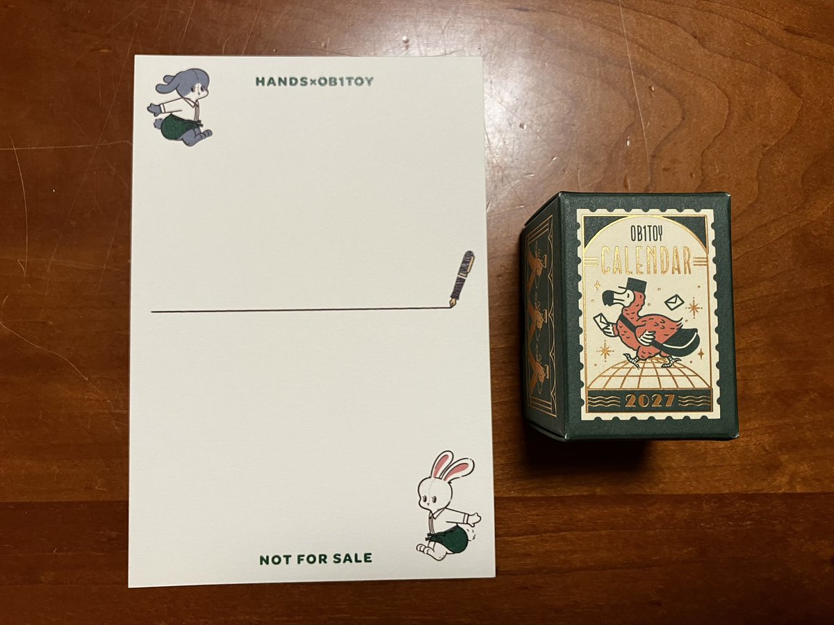 JK_Traveler's tweet photo. オビワンさんのミニミニ日めくりカレンダーをハンズで買ったら、ポストカードがついてきました。かわいい。

#オビワン #ミニミニ日めくりカレンダー #ハンズ #ポストカード https://t.co/bbKvzxqNi9