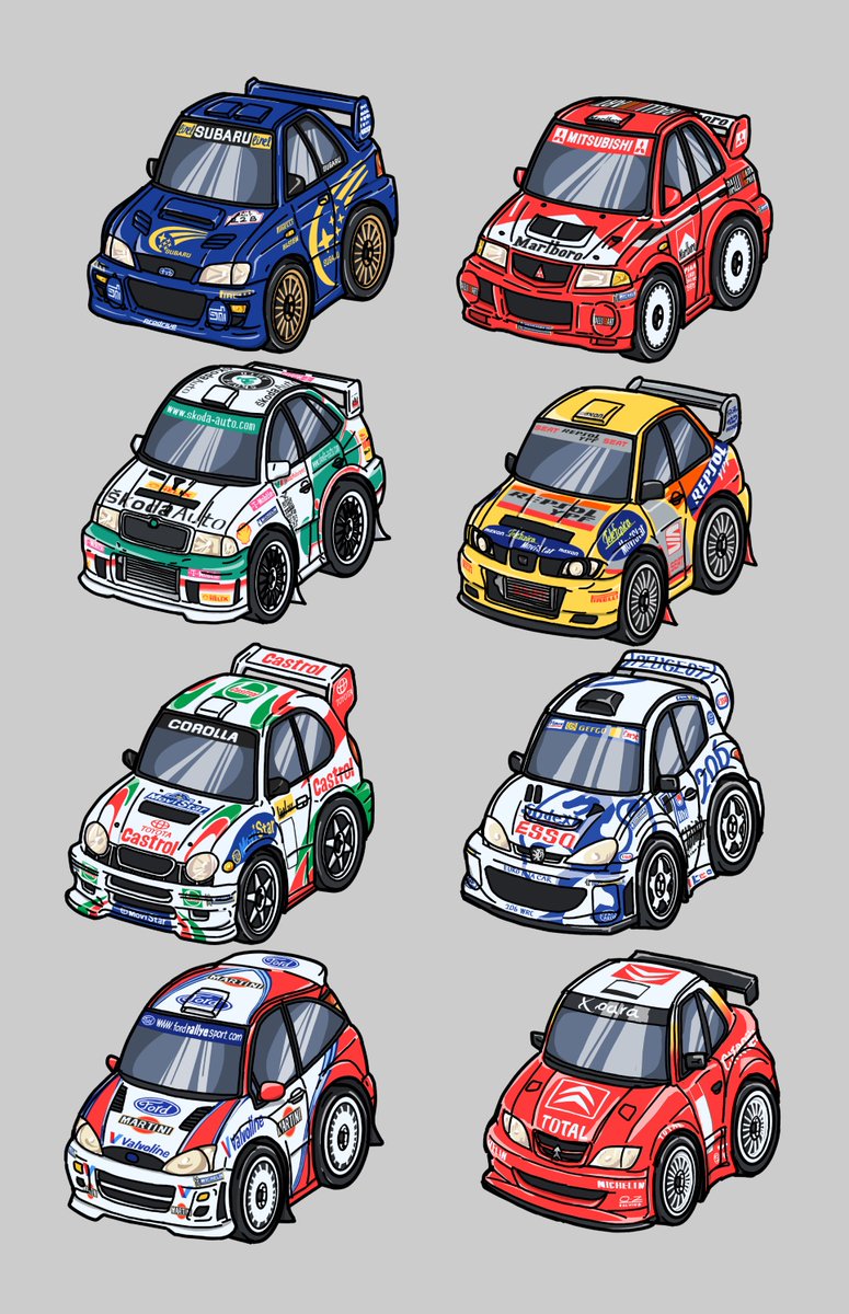 48_Yonngouichi's tweet photo. 1999年の世界のラリーカー達を再貼り https://t.co/jsZIGokARy