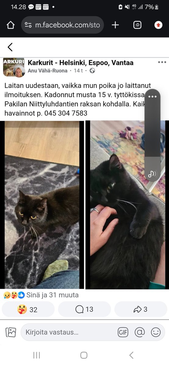 JP_Latti's tweet photo. #Pakila #Helsinki #Helsingfors #Baggböle : Kadonnut / karannut kissa https://t.co/qArbiQaqaN