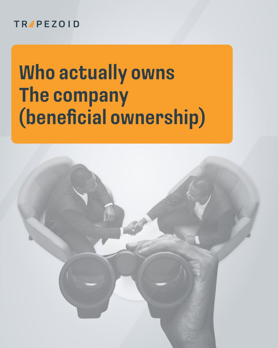 trapezoidltd's tweet photo. Before you sign that partnership: do you know who actually owns the company? 
Whether directors have adverse history? 

Due diligence isn’t paperwork — it’s protection. #KnowBetterDecideBetter https://t.co/NQiIewUV5r