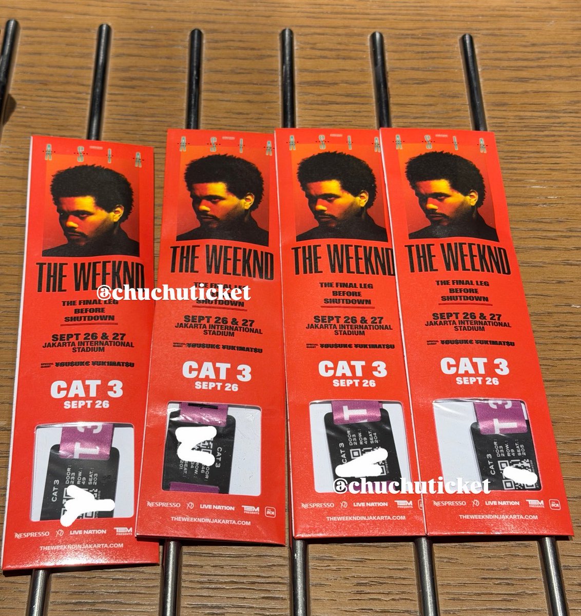 ChuchuTicket's tweet photo. WTS / Selling The Weeknd After Hours Til Dawn Tour Jakarta 

COD Meetup - Roa Malaka 

Day 1 
Cat 2 - 1.5jk 

Available 4tickets 

#theweeknd #theweekndinjakarta https://t.co/yxREQVReuD