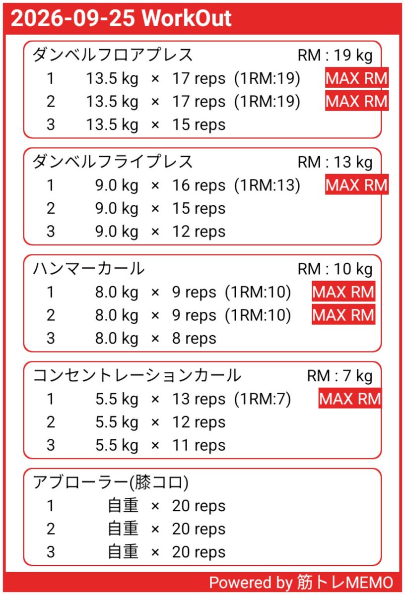 diet_2009's tweet photo. 今月の🌛は中々大変だぞ……そろそろ落ち着いてくると思うんやけど……。今日は種目数を減らしました🫰😇 https://t.co/vWKw7hRsoK