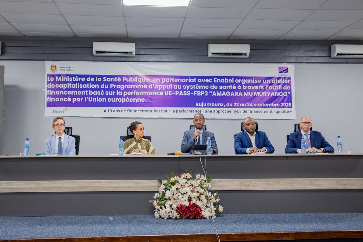 WhoBurundi's tweet photo. Clôture, ce 24/09, de l’atelier de capitalisation du programme UE-PASS-FBP3, présidée par @FideleDr, Ministre de la Santé Publique, en présence du Chef de mission a.i. de l’OMS, aux côtés des partenaires du secteur de la santé. https://t.co/vqzjHPoql2
