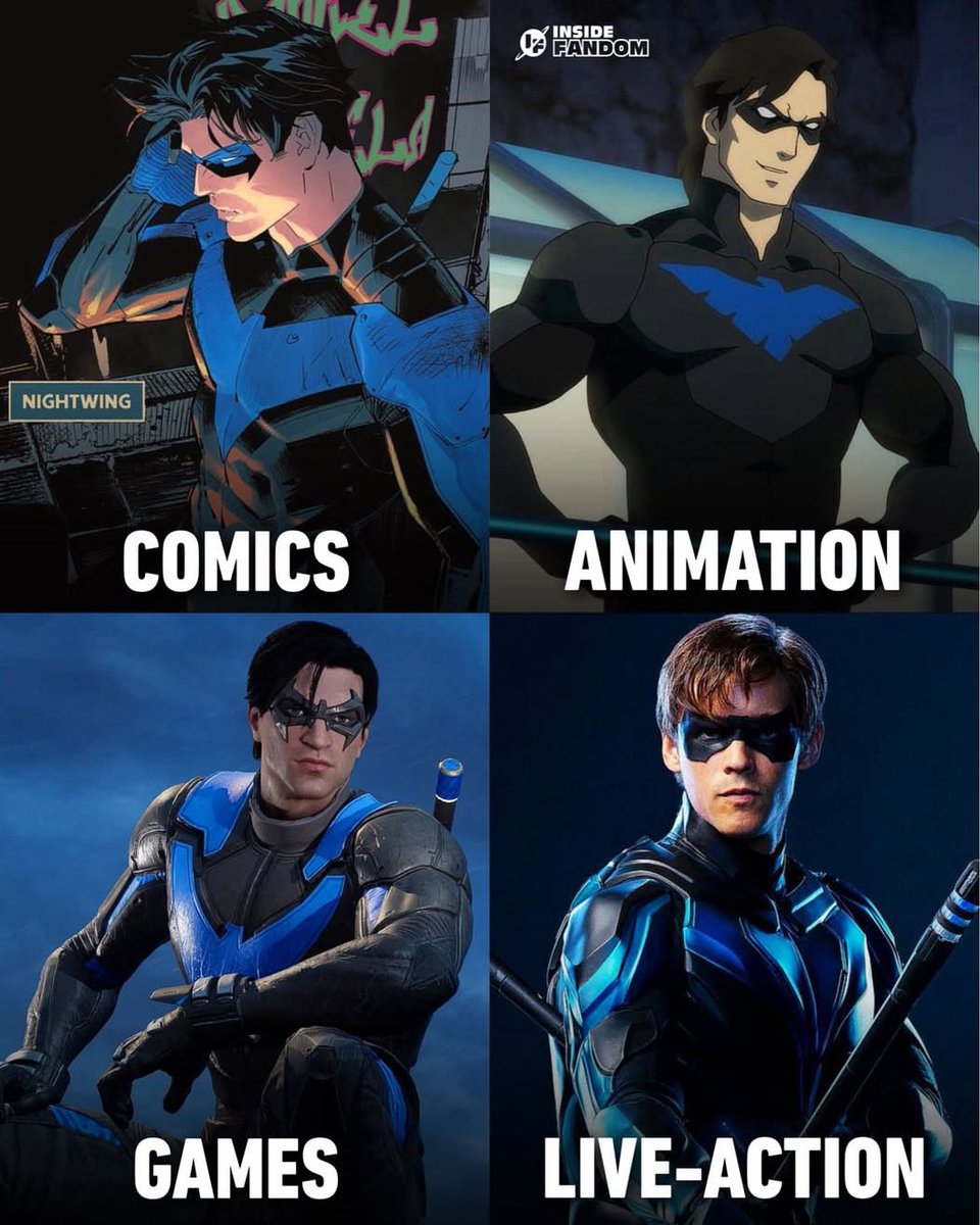 wavebatt's tweet photo. Which version of Nightwing is your favorite https://t.co/0Vai4PgijX