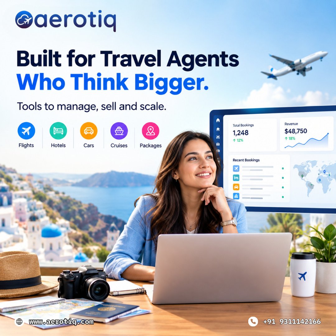 Aerotiq_'s tweet photo. 🚀 Built for Travel Agents Who Think Bigger.
#Aerotiq #TravelAgents #TravelBusiness #B2BTravel #TravelTech https://t.co/C8FaPpV0tL