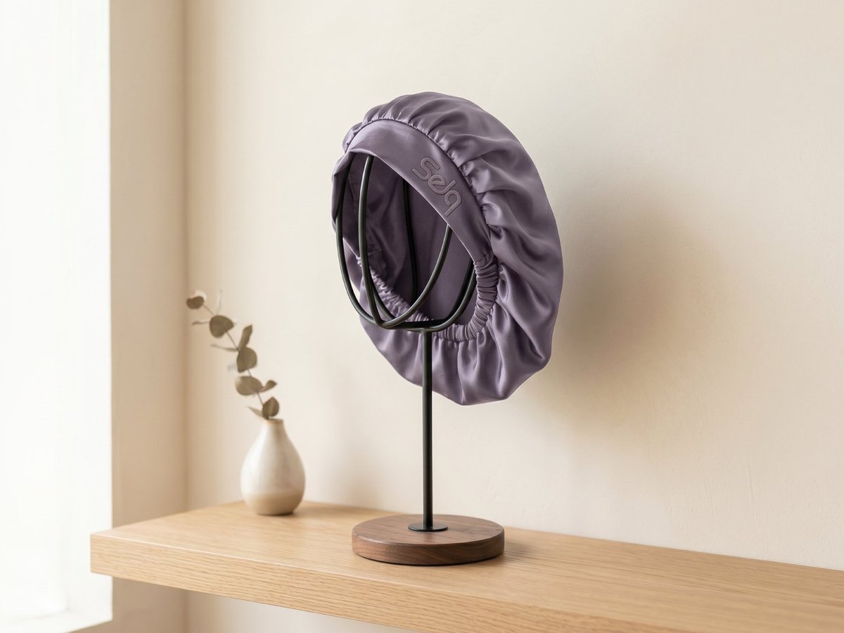 yourcomfortpal's tweet photo. Silk Bonnet — gentle on your hair, helping reduce friction, frizz and breakage while keeping your style protected. ✨ Perfect for curls, braids, locs, natural hair and more. 💜
#selq #yourcomfortpal #brand #bonnet #haircare https://t.co/JuPm3cFNWC