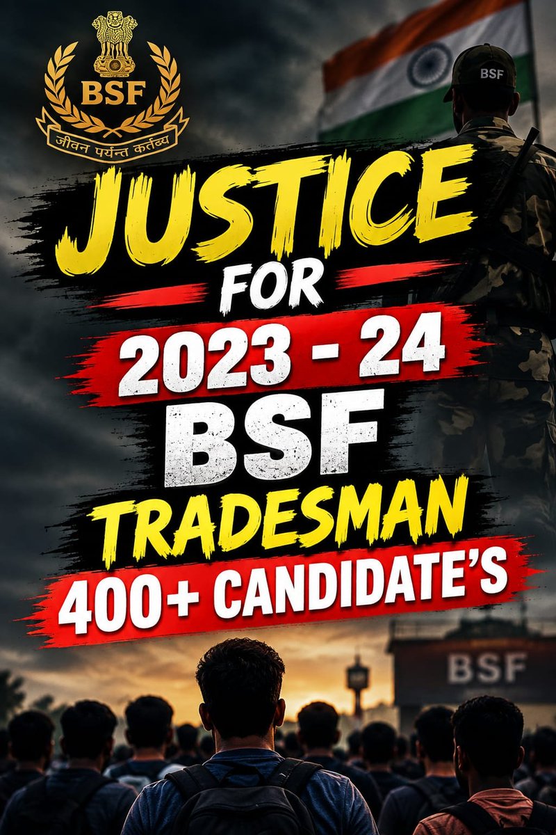 Ajaymp5t's tweet photo. #JusticeForBSFTreadsmen2023_24
#justiceForBSFTradesmen400

@PMOIndia 
@HMOIndia 
@AmitShah 
@NSDCIndia 
@narendramodi 
@BBCBreaking 
 
BSF trademan देश की सेना है हम  लगभग 400 जवान साईवर धोखाधड़ी के शिकार हुए हैं 
हमें न्याय दिया जाए। https://t.co/WW81FQ75j9