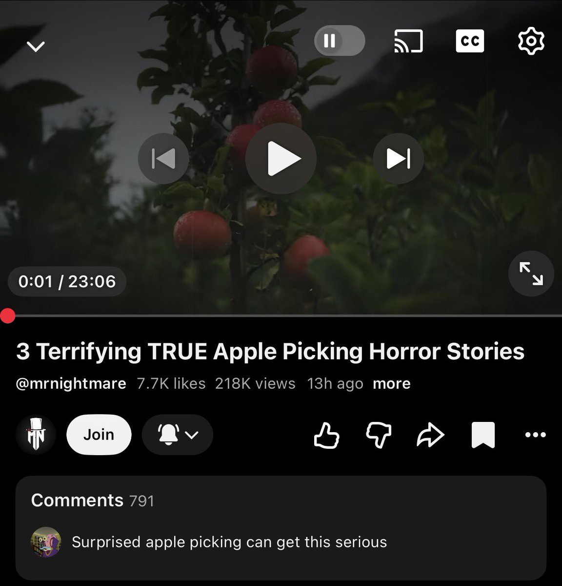 pongondonute's tweet photo. I usually listen to mr.nightmare scary stories before bed, but I’m absolutely GOBSMACKED at how specific this video topic is LMAO https://t.co/1dMFokNWWn