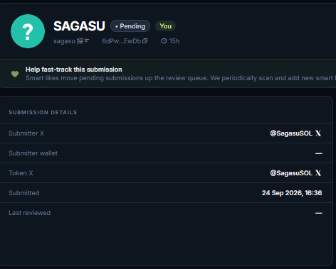 SagasuSOL's tweet photo. Help solana:6dPweBFhc13AjGQ5MBYJUs9EYDJ3zXfGPi61zDAVEwDb verify on @JupiterExchange 

1) Go to https://t.co/erRtOgsIvy
2) Search CA 6dPweBFhc13AjGQ5MBYJUs9EYDJ3zXfGPi61zDAVEwDb
3) Connect X Account - No Wallet Required
4) Click Like

More likes, faster verification

Direct link 👇