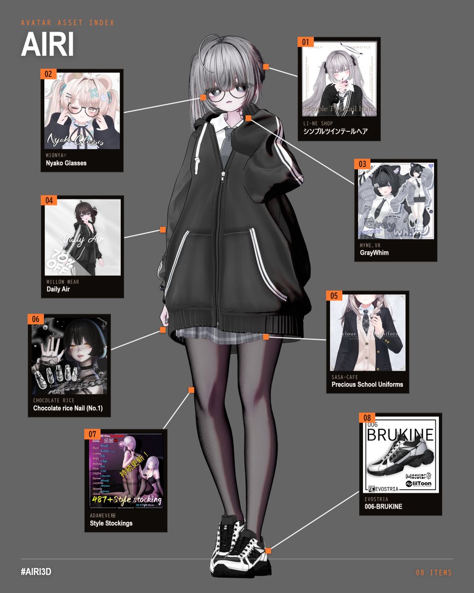 kiriri_poke's tweet photo. 制服×パーカー
#Airi3D https://t.co/X4aIsk8XmV