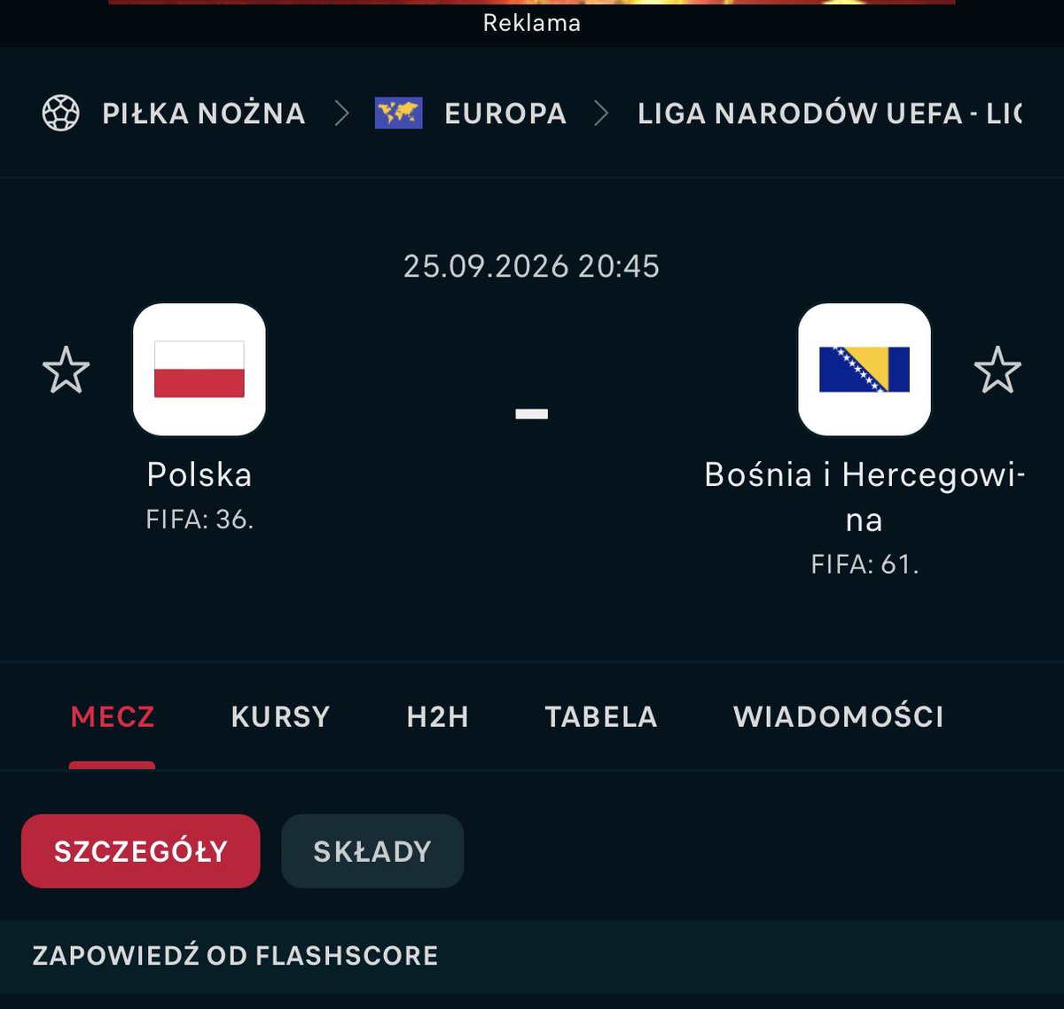 grubebety's tweet photo. ❗️❗️KONKURS❗️❗️

Lecimy z szybkim konkursem na mecz Polska–Bośnia?

3x100 zł Blik

Typujemy wynik + strzelców bramek.

Przy takiej samej liczbie punktów decyduje kolejność zgłoszeń.

Daj serduszko i udostępnij!

Powodzenia 🤞 https://t.co/8Qs9xakVCX