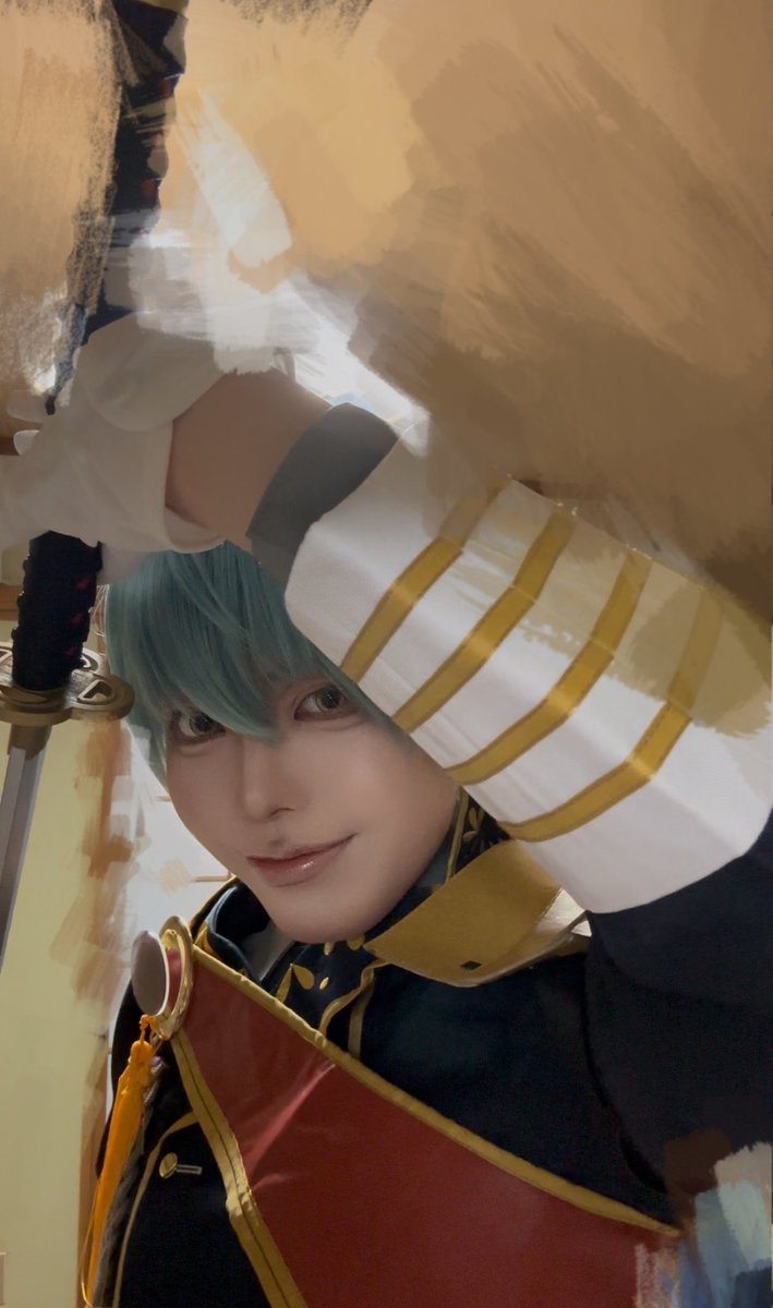 Seiyal3d's tweet photo. ⚠️cos 一期一振

ポーズ練習！💛🔰
刀が届いて嬉しい☺️ https://t.co/na02MXmfP8