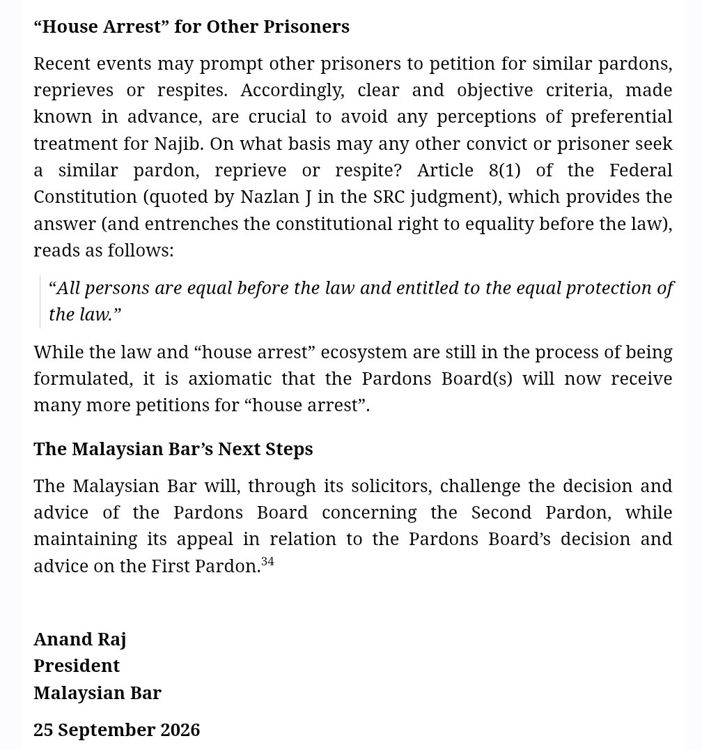 Shaharudinali's tweet photo. Majlis Peguam akan cabar Pengampunan Najib.

Finally, Malaysian Bar made known its stand. https://t.co/EQo2WmzKJe