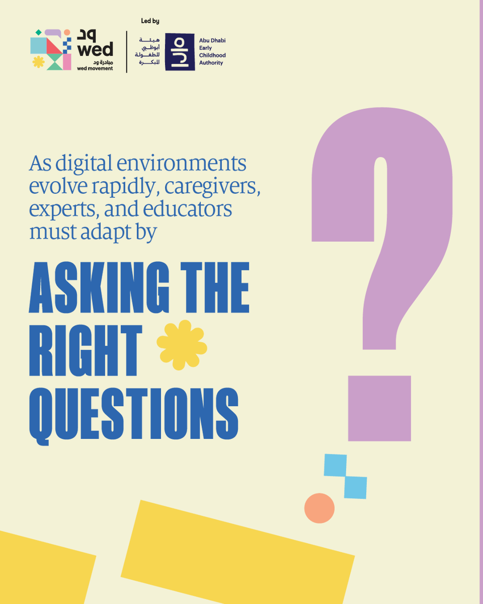 wed_movement's tweet photo. In a fast-changing digital world, asking the right questions is not a pause in progress, it’s how we move forward responsibly.

When caregivers, educators, and experts take time to reflect, they better understand what children need and how to support them. https://t.co/wvuvAtiJOG