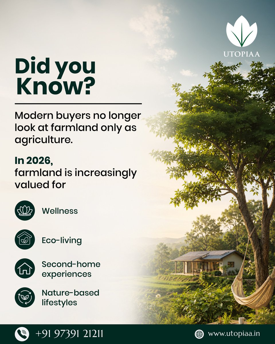 RustyLebeouf's tweet photo. In 2026, farmland is evolving beyond traditional agriculture. Buyers want more than ownership—they seek wellness, sustainability, and meaningful living. Modern farmland brings together investment, peace, purpose, and long-term value for a greener https://t.co/dlzIrQozmM