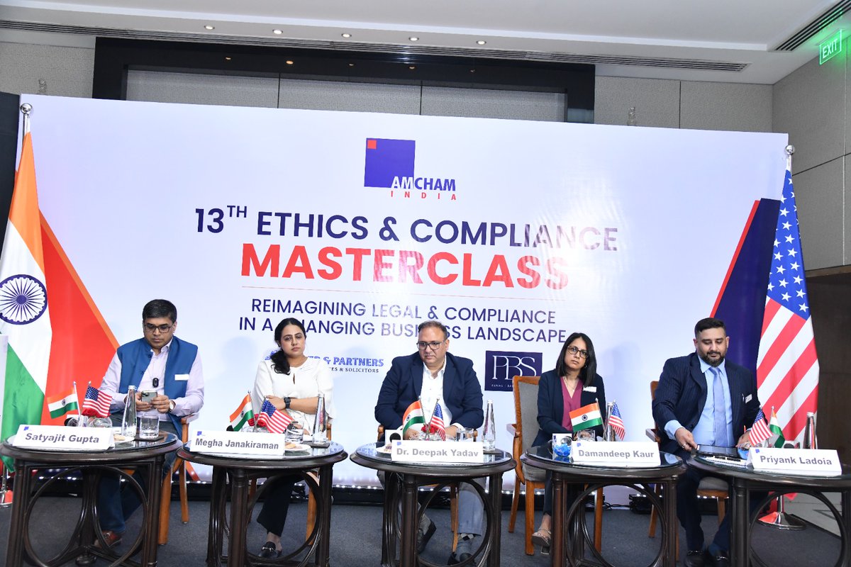 AmchamIndia's tweet photo. Strengthening Internal Investigations & Response Frameworks

At AMCHAM India’s 13th Ethics & Compliance Masterclass, themed ‘Reimagining Legal & Compliance in a Changing Business Landscape,’ a panel explored ‘The Modern Investigation: People, Process, Technology and the Evolving Compliance Landscape.’

The discussion focused on the evolving role of in-house counsel, business continuity, information preservation, and how AI and technology are accelerating investigations and enabling proactive compliance.

The institutional takeaway: As regulatory scrutiny becomes more sophisticated, organizations need agile, technology-enabled investigation frameworks that strengthen governance, resilience, and accountability.

#AMCHAMIndia #EthicsAndCompliance #InternalInvestigations #Compliance #CorporateGovernance

Satyajit Gupta EXL| Dr. Deepak Yadav (DMS) Kenvue GCC| Megha Janakiraman Pfizer| Damandeep Kaur TP in India & APAC| Priyank Ladoia AZB & Partners