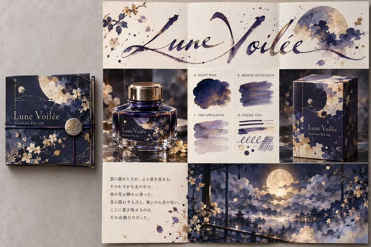 LuLu_inly's tweet photo. 中秋の名月が雲の奥にふと隠れる夜

ふと満ちる花の匂いを、静かな夜のインクに閉じ込めて

Lune Voilée

#InkP https://t.co/o5sicLCEmJ