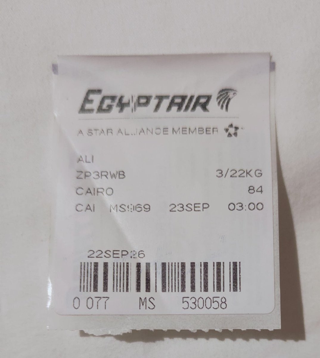 AKMDMABRUR2's tweet photo. Please try to resolve the issue quickly by following the steps below:

1. Carry out baggage tracing with EgyptAir using our three baggage tag numbers and confirm that the bags are at Cairo Airport.
Open a Delayed Baggage Report/PIR at EgyptAir Baggage/Lost &amp; Found or .
@EGYPTAIR https://t.co/RiIkupfz7e