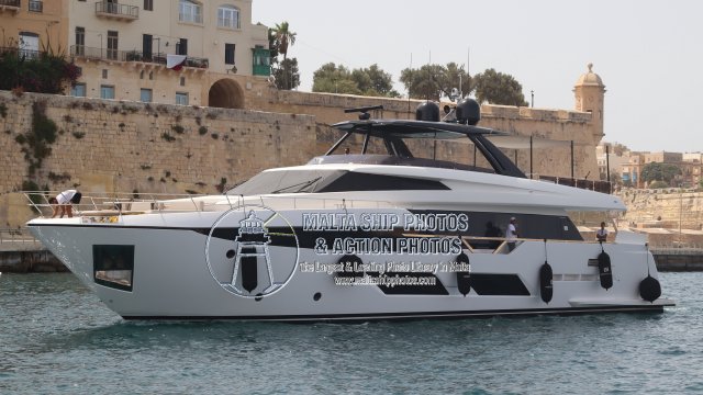 Shipguru's tweet photo. #FerrettiYachts #motoryacht #GC_CALM #Entering #dockyardcreek for #GrandHarbourMarina, #Malta - 31.08.2026 - https://t.co/uAH1qB1RZf - NO PHOTOS can be used or manipulated without our permission @FerrettiGroup @ybw @boatingmagazine @TheBoatingHub @GrandHMarina @TheBoatingBlog https://t.co/1i08NVkJRe