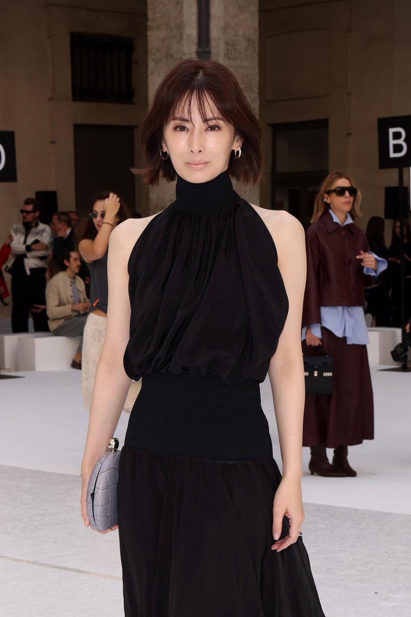lavoirmagazine's tweet photo. Keiko Kitagawa attends the Sportmax Spring/Summer 2027 show at Milan Fashion Week. https://t.co/VuvsA3xddM