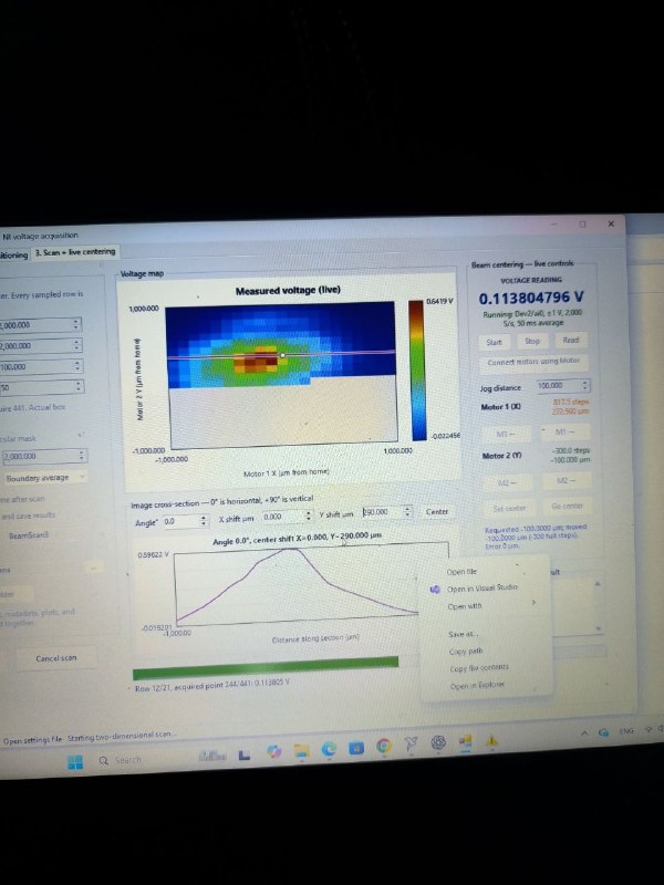 sanyatheone's tweet photo. Using Tinkercad, I created this fixture to motorize a micrometer-controlled pinhole. Combined with a C# software routine, it enables automated scanning, reconstruction, and fitting of 2D beam profiles.

Very inspiring to see your ideas come to reality!

#Optics  #BeamProfiling https://t.co/36t4wGyD18