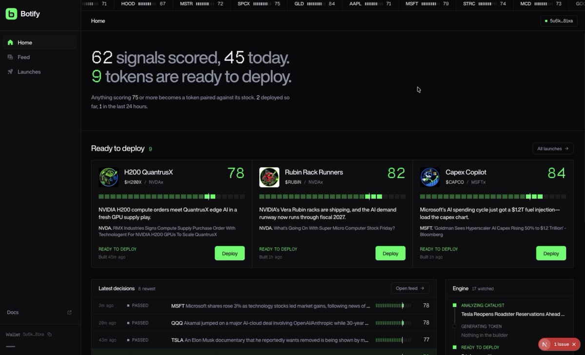 BotifydotCloud's tweet photo. Something BIG is loading.

The engine now reads more of Wall Street than most hedge funds, launches straight through @MeteoraAG DBC, runs on custom configs, &amp; pays creators on every token it fires. Brand new UI on top.

V2 tech update. The bots are just getting warmed up. $BOTIFY https://t.co/9CbDHzYViH