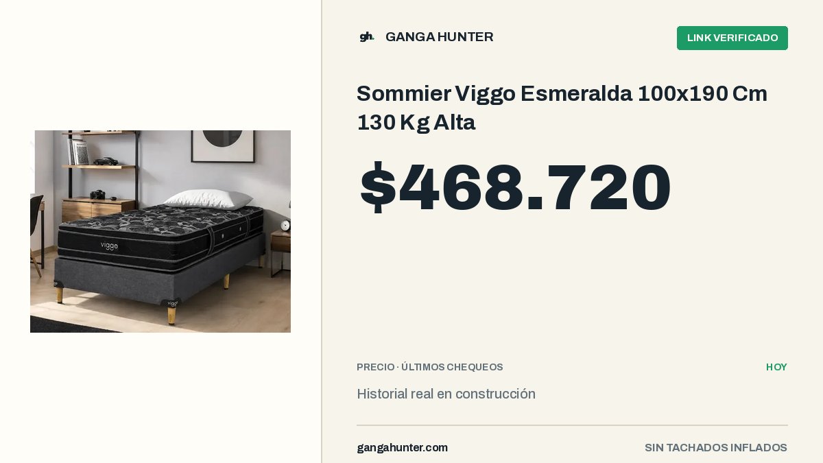 GangaHunterAR's tweet photo. 🔥 Para aprovechar: Sommier Viggo Esmeralda 100x19…
💰 $468.720 en Mercado Libre
⭐ 4.7 en Mercado Libre
👉 Comprar en ML: https://t.co/RRTbgOcLKZ
🔎 Buscarlo en el radar: https://t.co/YQ3fp1wj4O https://t.co/GHEV6rFaRB