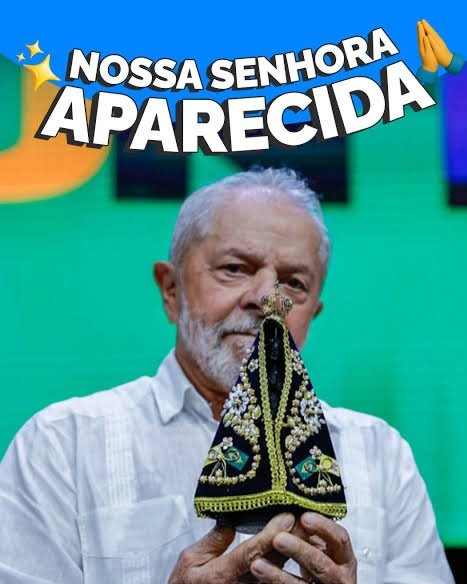 CarlosS48442375's tweet photo. Eu sou católico 
Viva Nossa Senhora Aparecida
Padroeira do nosso Brasil
Que ela abençoe a reeleição do LULA 13. https://t.co/F8oozxC2k7
