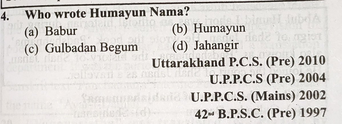 Important4UPSC's tweet photo. Who wrote Humayun Nama?
UPPCS PYQ - it’s about smart practice!
🎯 MISSION UPPCS – PRACTICE BATCH (Paid Batch - Limited Seats)
💬 Send this message:
“I want to join Mission UPPCS Practice Batch.”
To Join DM us on @Important4UPSC
#UPPCS #UPPSC https://t.co/K3I3IGnyAD