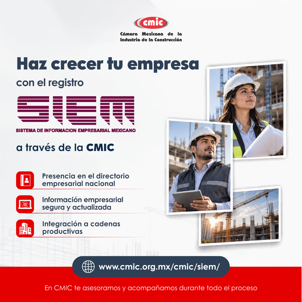 cmicdurango's tweet photo. 🏗️ Fortalece la presencia de tu empresa en el mercado. El registro en el #SIEM te permite facilitar la vinculación con otros actores del sector productivo.

Realiza tu registro a través de la #CMIC con la asesoría personalizada de nuestros ejecutivos:

🔗 https://t.co/rTw8UqxvIx https://t.co/AzjA6sxl9D