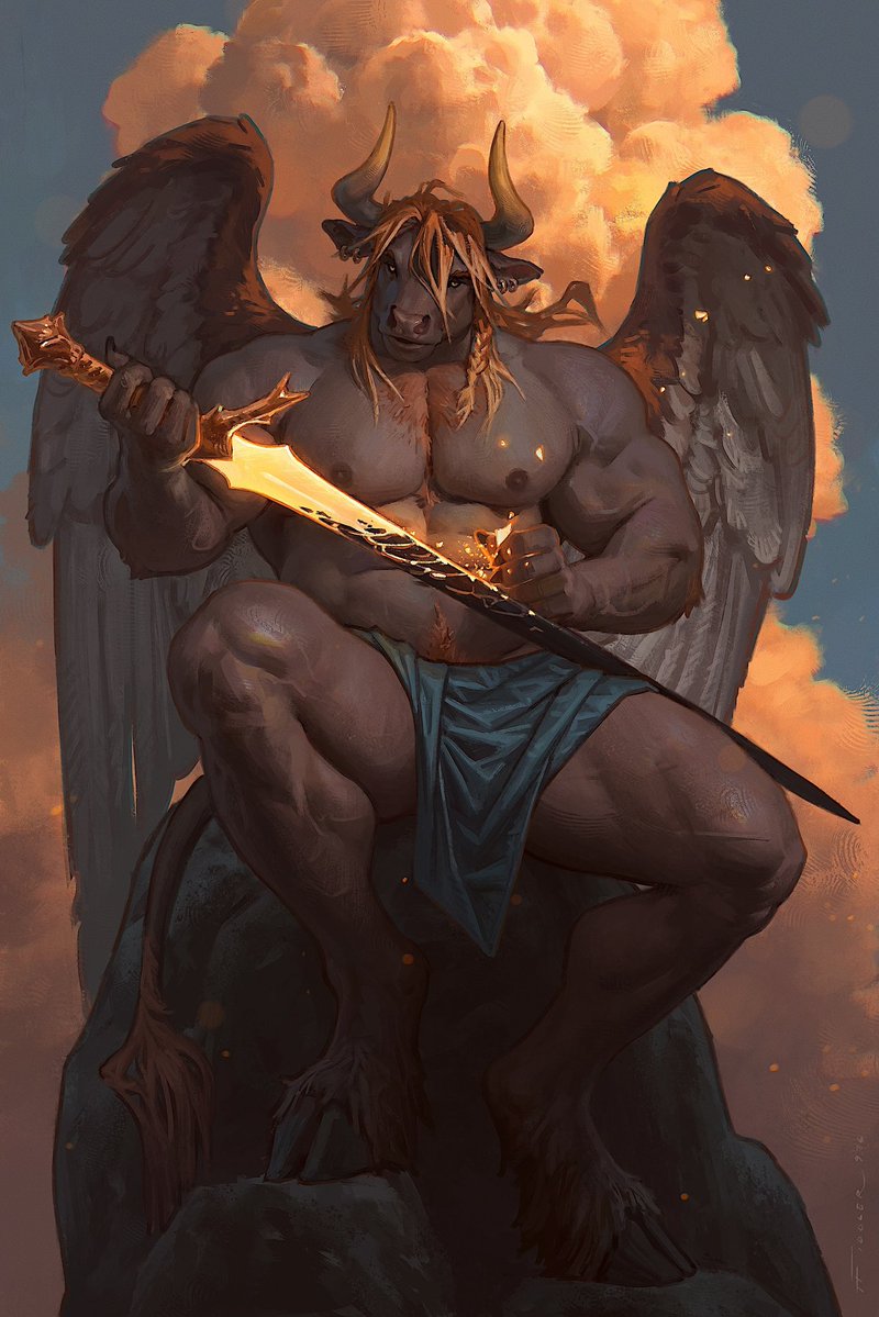 TFiddlerArt's tweet photo. Atticus’s Blade 🐮🗡️✨ https://t.co/6awItBcwHV